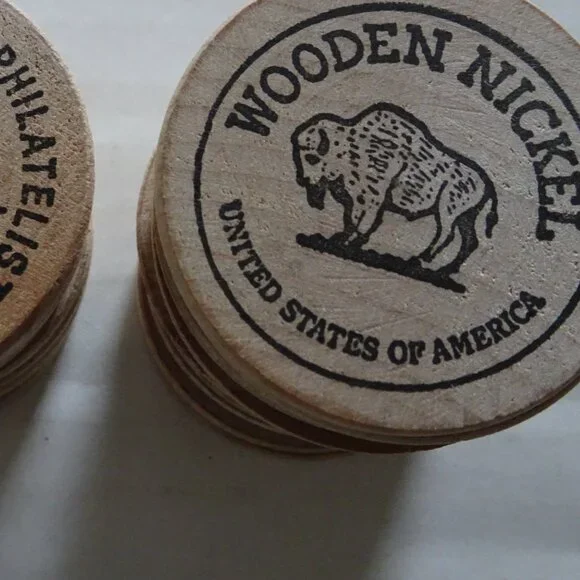 Wooden Nickels - 23 Nickels - Dated Oct. 14, 1990 - Oconomowoc, WI - Picture 2 of 3